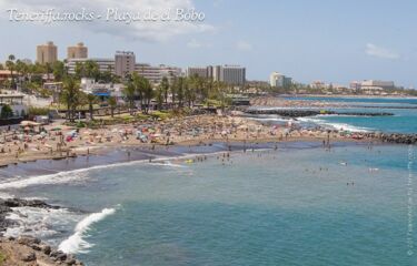 Eingerahmt in die Bettenburgen von Las Americas
