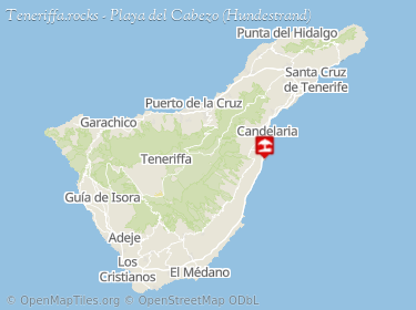 Lage von Playa del Cabezo in Puertito de Güímar auf der Karte von Teneriffa