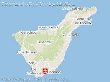 Lage von Playa San Miguel de Abona auf der Karte von Teneriffa