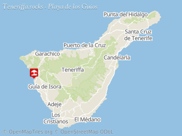Lage von Playa de los Guios auf der Karte von Teneriffa