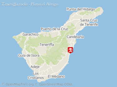 Lage von Playa el Abrigo auf der Karte von Teneriffa