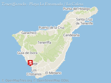 Lage von Playa La Enramada auf der Karte von Teneriffa