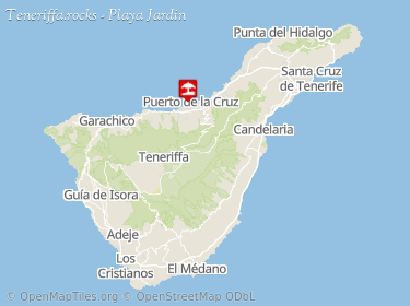 Lage von Playa Jardin auf der Karte von Teneriffa