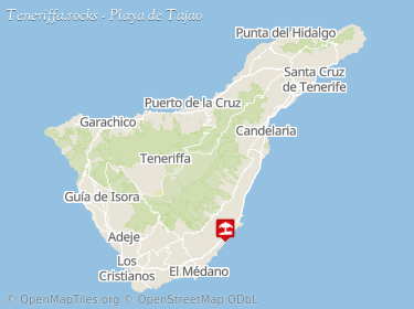 Lage von Playa de Tajao auf der Karte von Teneriffa