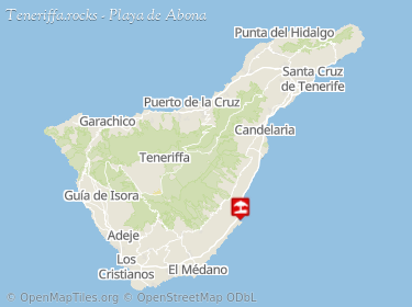 Lage von Playa de Abona auf der Karte von Teneriffa