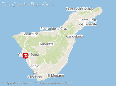 Lage von Playa Abama auf der Karte von Teneriffa