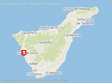 Lage von Playa de San Juan auf der Karte von Teneriffa