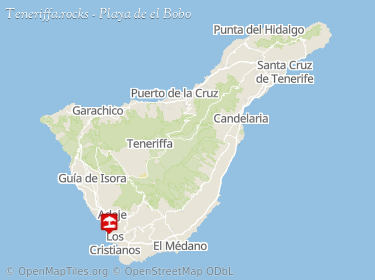 Lage von Playa de el Bobo in Las Americas auf der Karte von Teneriffa