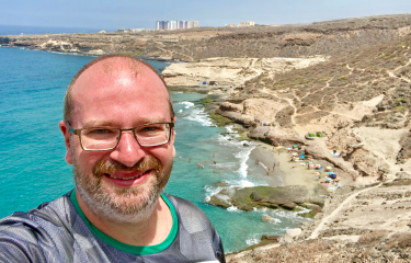 Joachim Nickel am Playa Diego Hernández