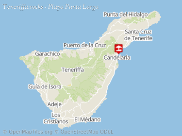 Lage von Playa Punta Larga auf der Karte von Teneriffa