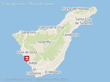 Lage von Playa de Ajabo auf der Karte von Teneriffa