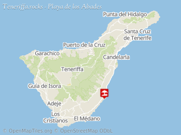 Lage von Playa de los Abades auf der Karte von Teneriffa