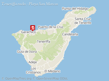 Lage von Playa San Marcos auf der Karte von Teneriffa